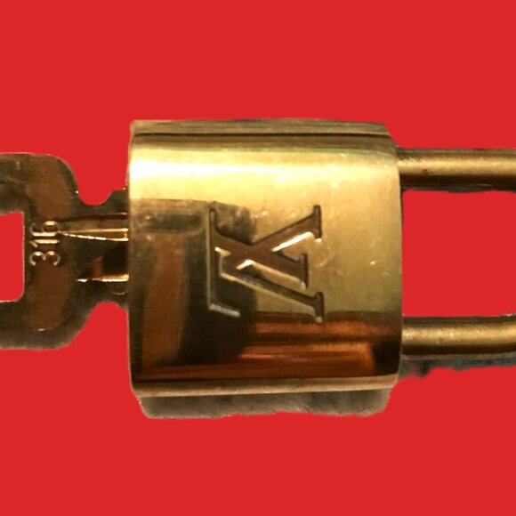 Louis Vuitton Solid Brass Luggage Lock with Key #316 - Picture 6 of 12